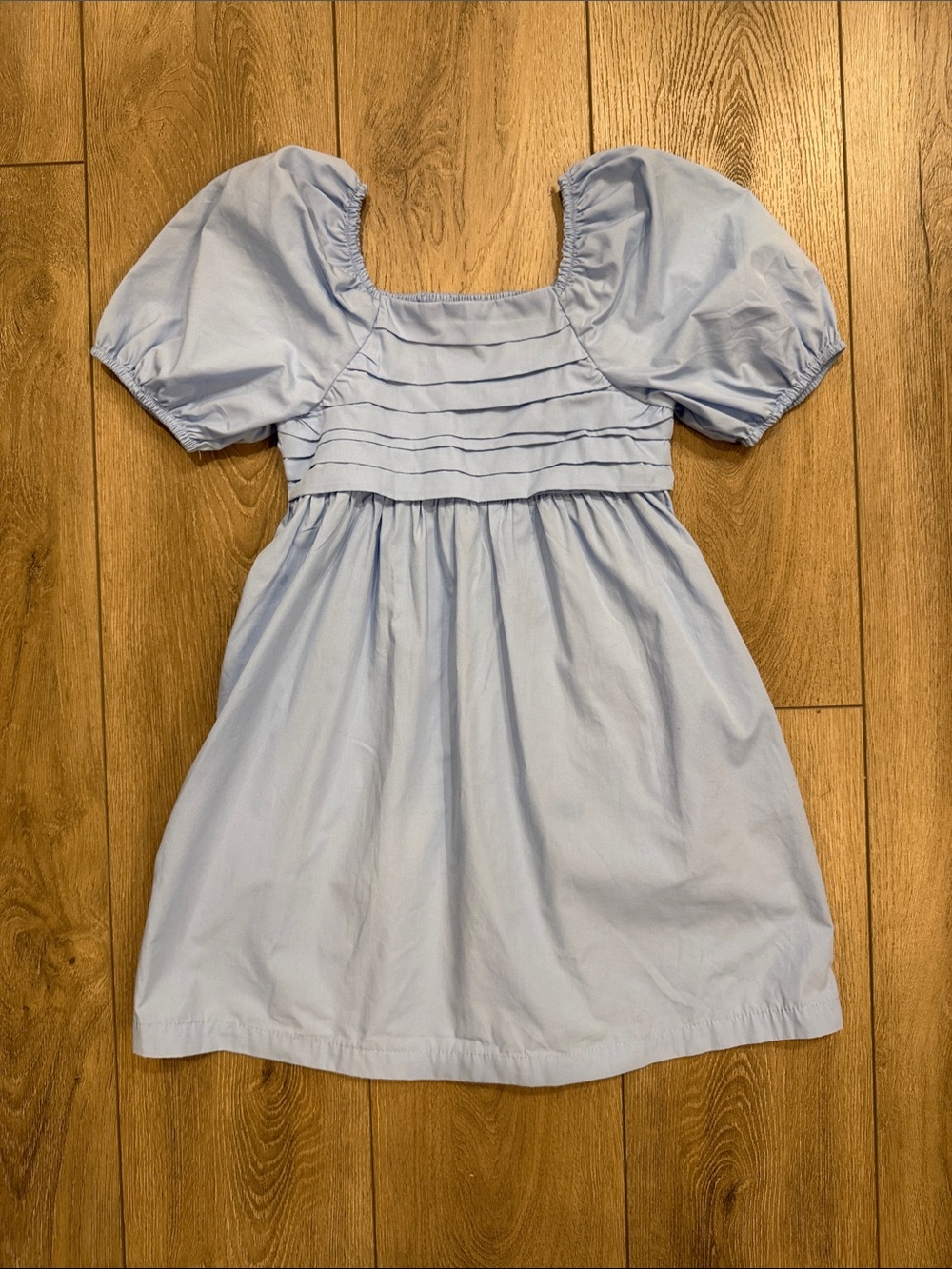 Copper Key Light Blue Puff Sleeve Pleated Bodice Dress NWOT 6